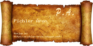 Pichler Áron névjegykártya
